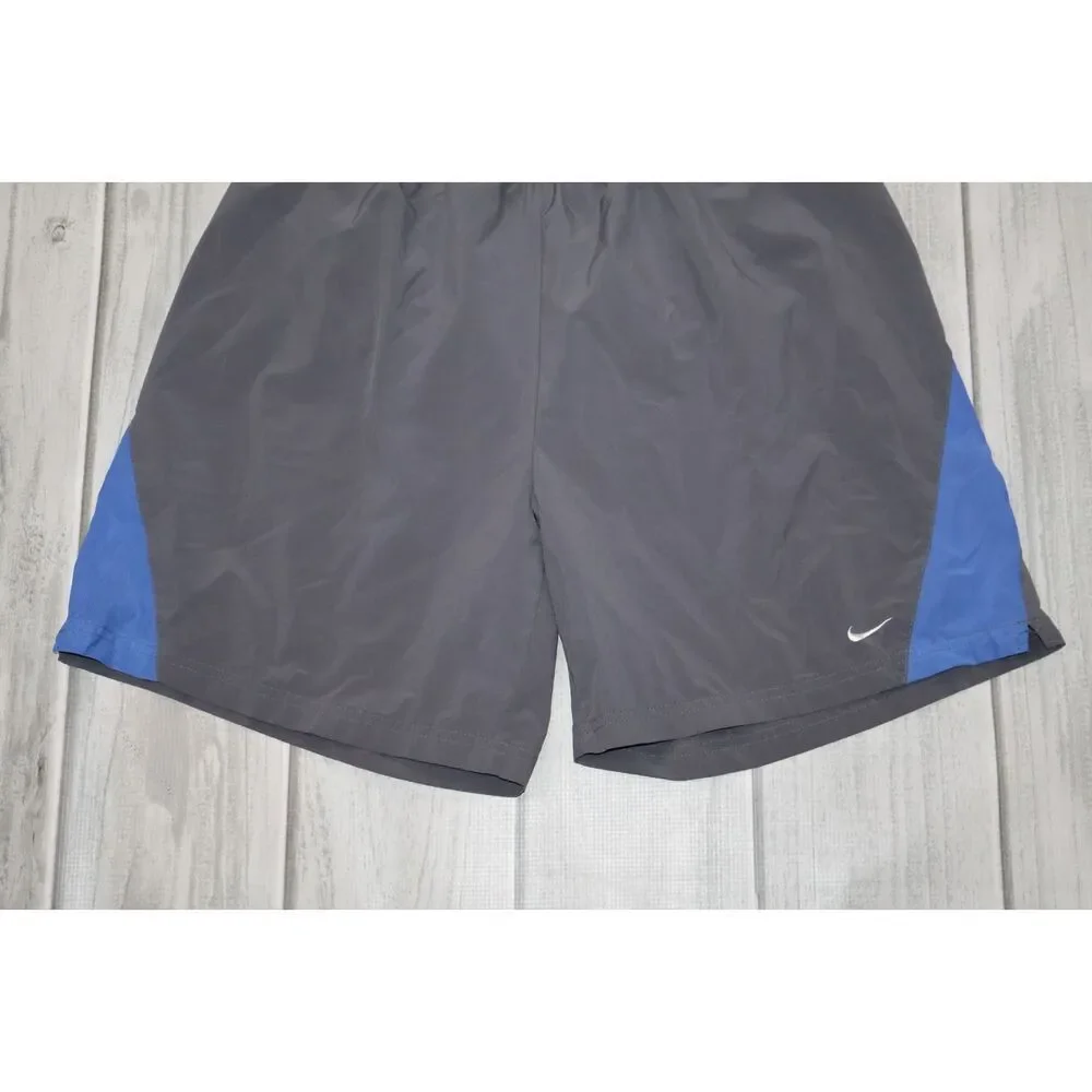Nike Dri-FIT Athletic Running Shorts Lined Gray/Blue XL (RN# 56323 CA# 05553)